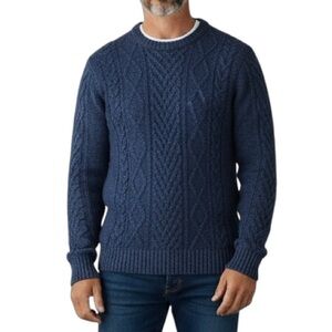 Banana Republic Italian Linen, Cable Knit Sweater Size Large New